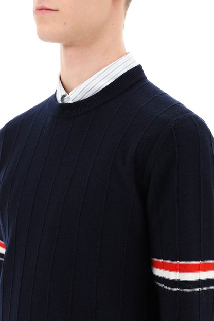 Thom Browne Thom browne crew-neck sweater with tricolor intarsia