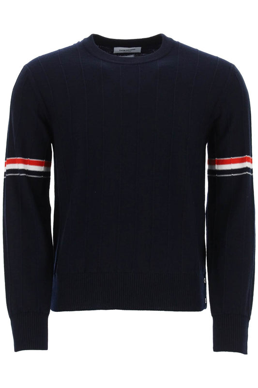 Thom Browne Thom browne crew-neck sweater with tricolor intarsia