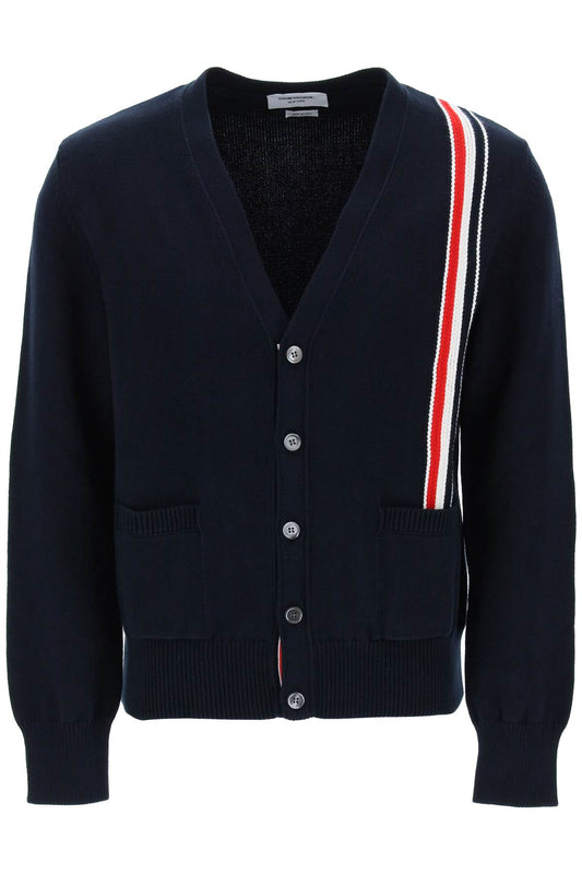 Thom Browne Thom browne cotton cardigan with red*** white