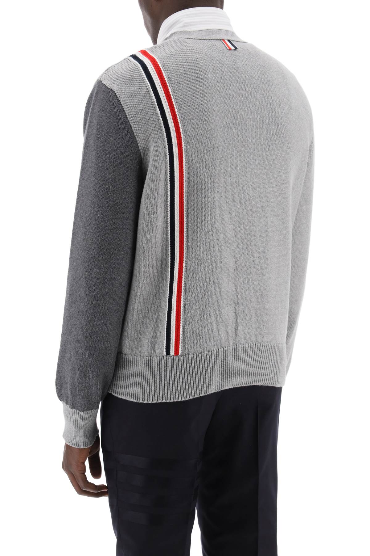 Thom Browne Thom browne cotton funmix cardigan with rwb