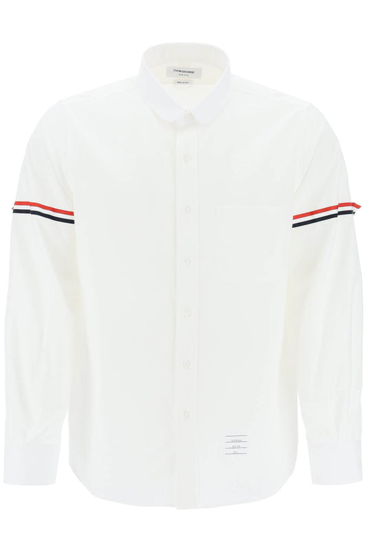 Thom Browne Thom browne seersucker shirt with rounded collar