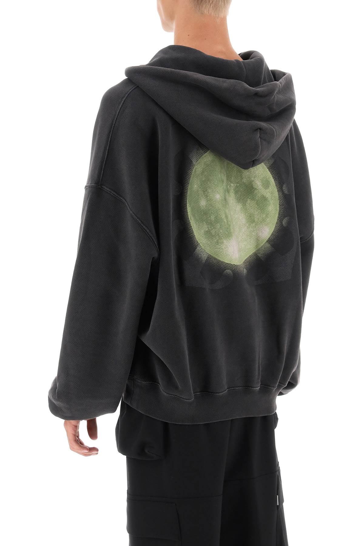 Off-White Off-white back arrow super moon-printed hoodie