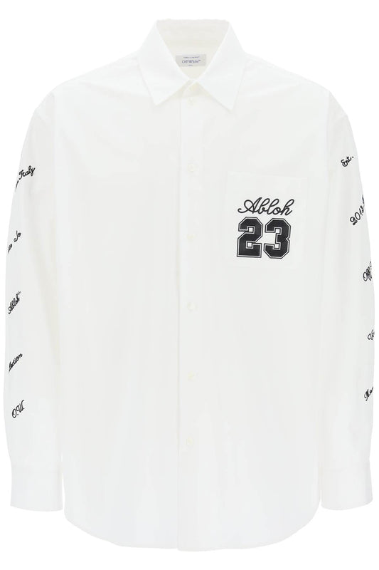 Off-White Off-white camicia oversize con ricami