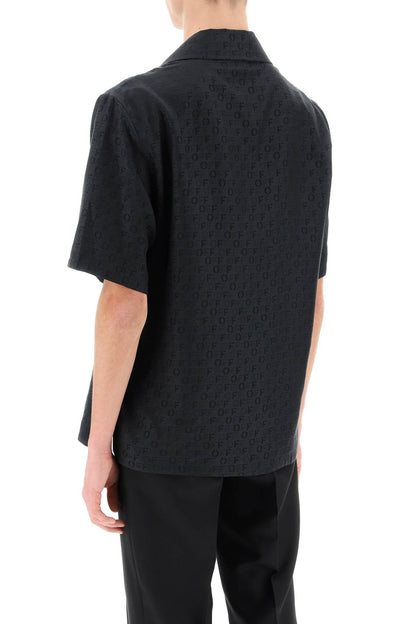 Off-White Off-white holiday bowling shirt with off pattern