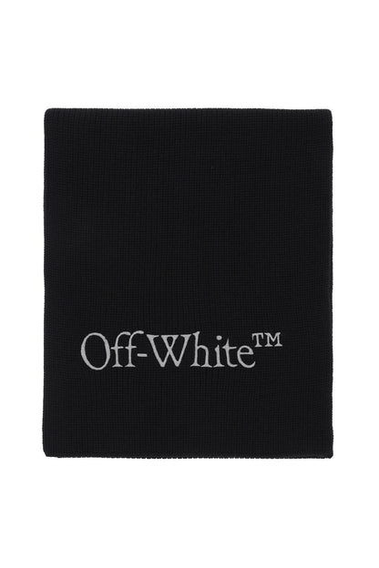 Off-White Off-white wool scarf with logo embroidery