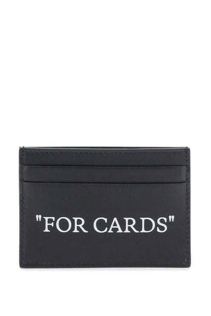 Off-White Off-white bookish card holder with lettering
