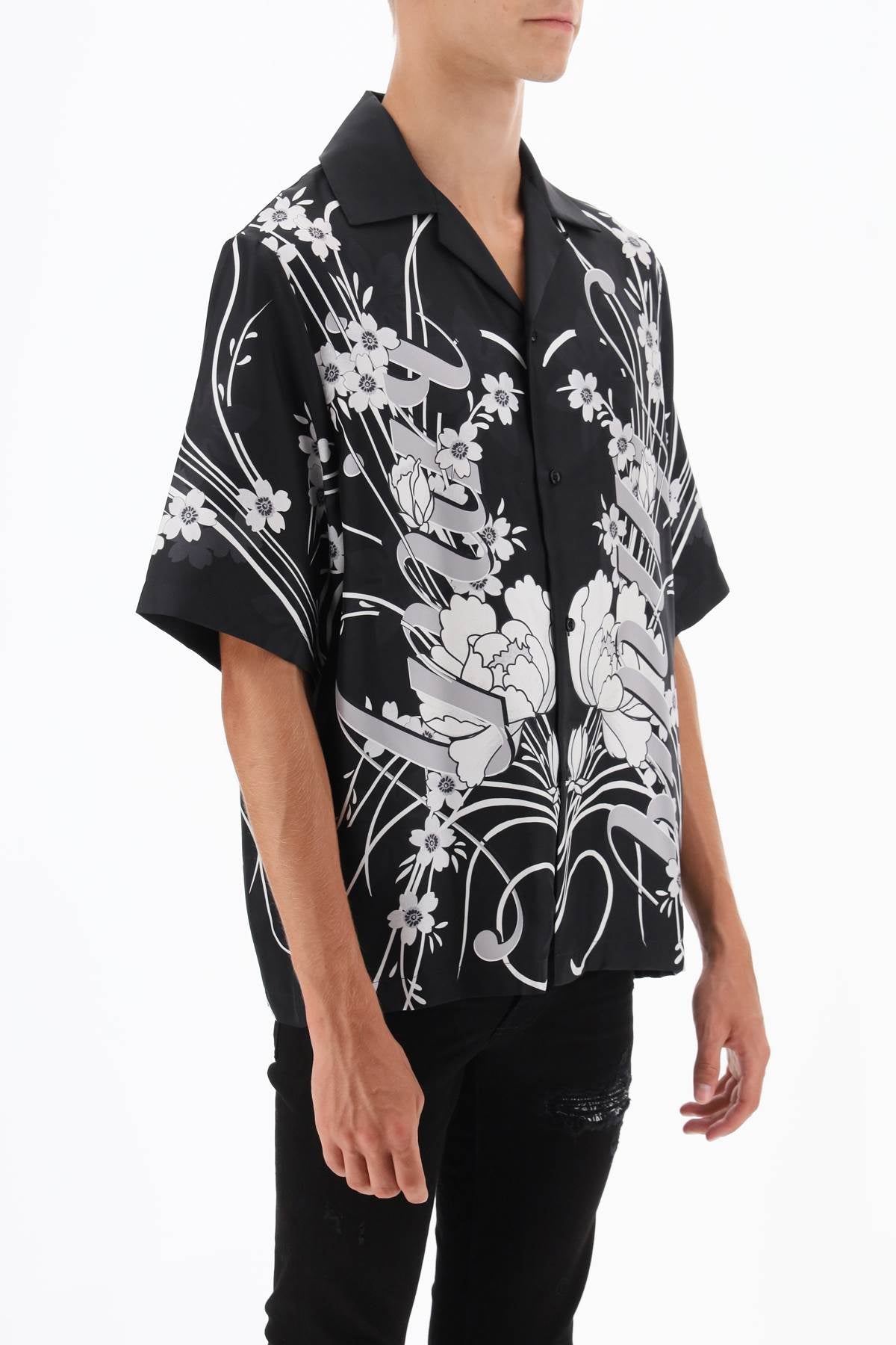 Amiri Amiri bowling shirt with floral motif