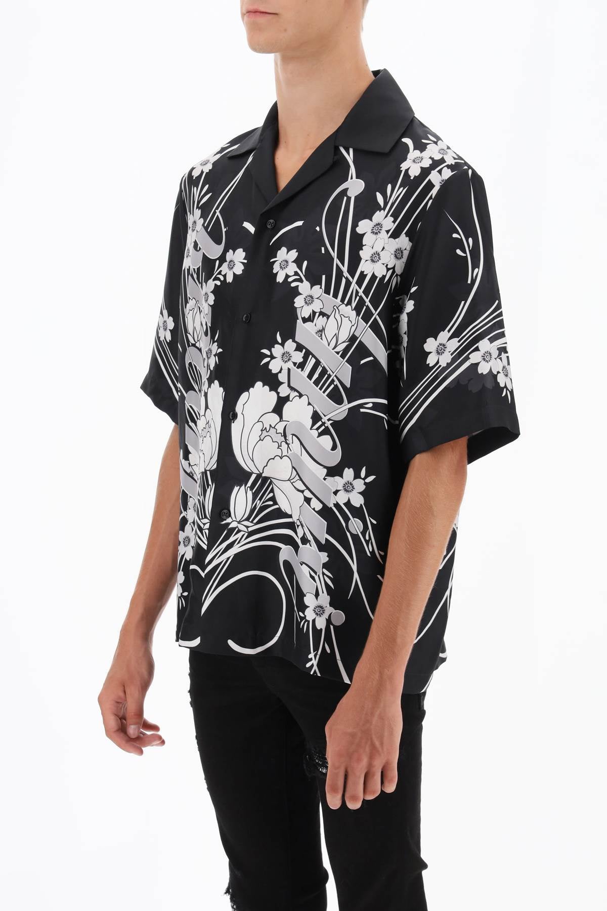 Amiri Amiri bowling shirt with floral motif