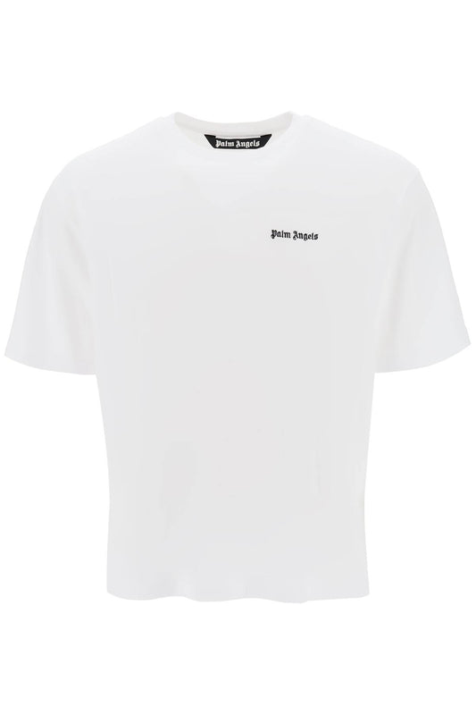 Palm Angels Palm angels jersey t-shirt with logo embroidery