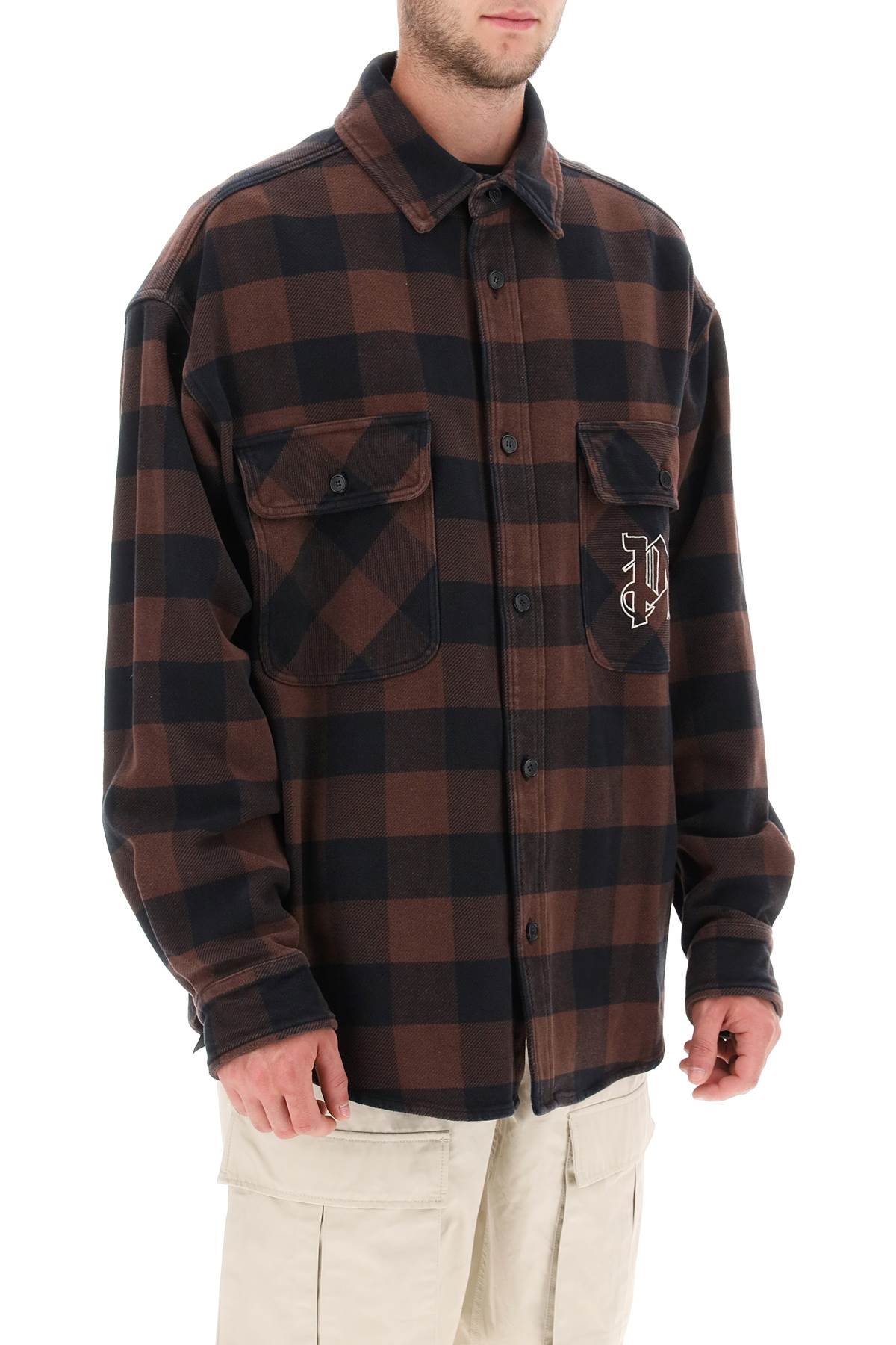 Palm Angels Palm angels flannel overshirt with check motif