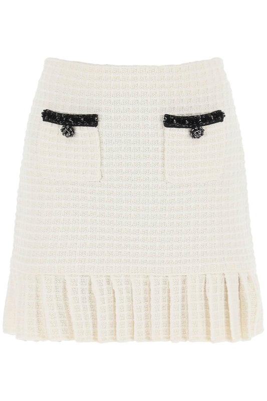Self Portrait Self portrait knitted mini skirt with sequins