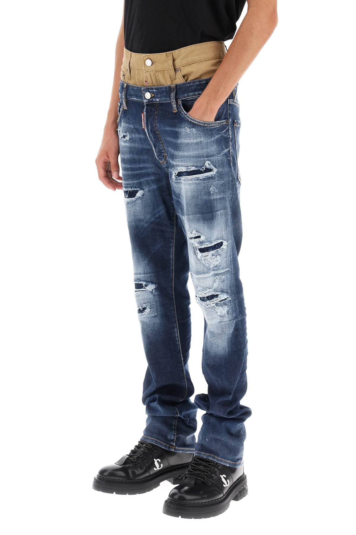 Dsquared2 Dsquared2 medium ripped wash skinny twin pack jeans