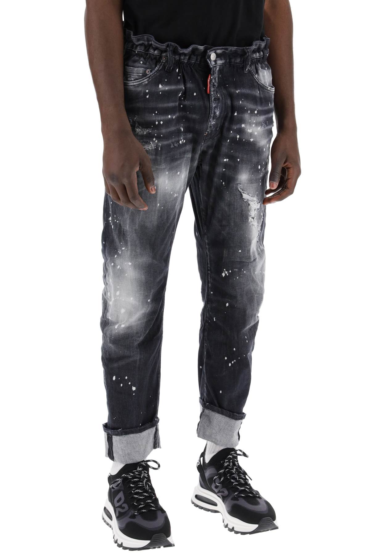 Dsquared2 Dsquared2 black ripped wash big brother jeans for men