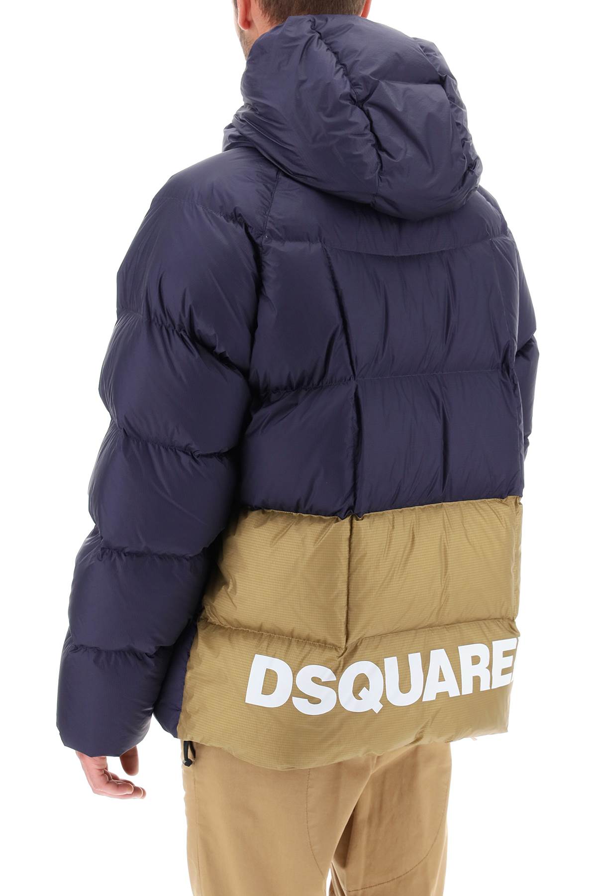 Dsquared2 Dsquared2 logo print hooded down jacket