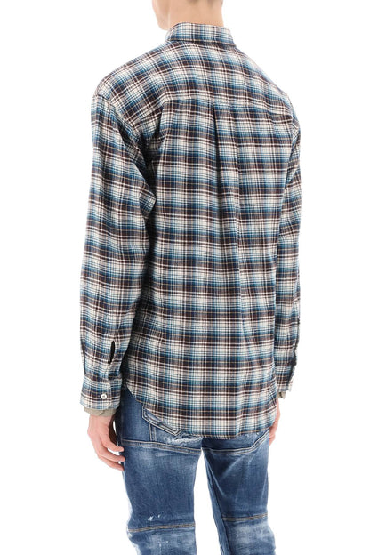 Dsquared2 Dsquared2 check shirt with layered sleeves
