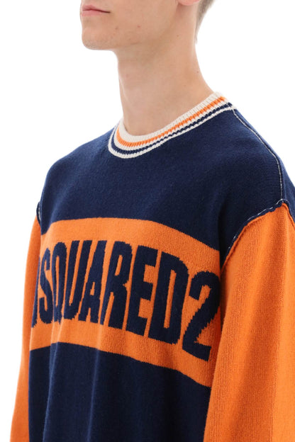 Dsquared2 Dsquared2 college sweater in jacquard wool