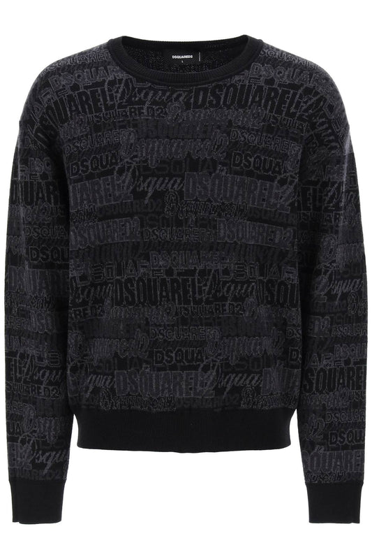 Dsquared2 Dsquared2 wool sweater with logo lettering motif