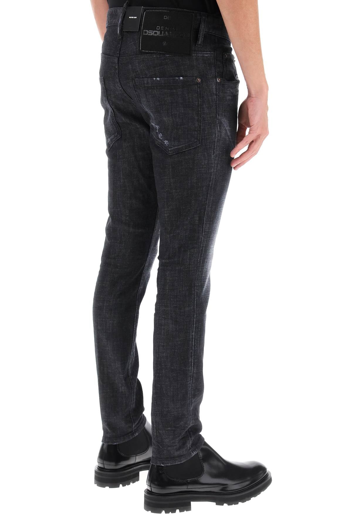 Dsquared2 Dsquared2 skater jeans in black clean wash