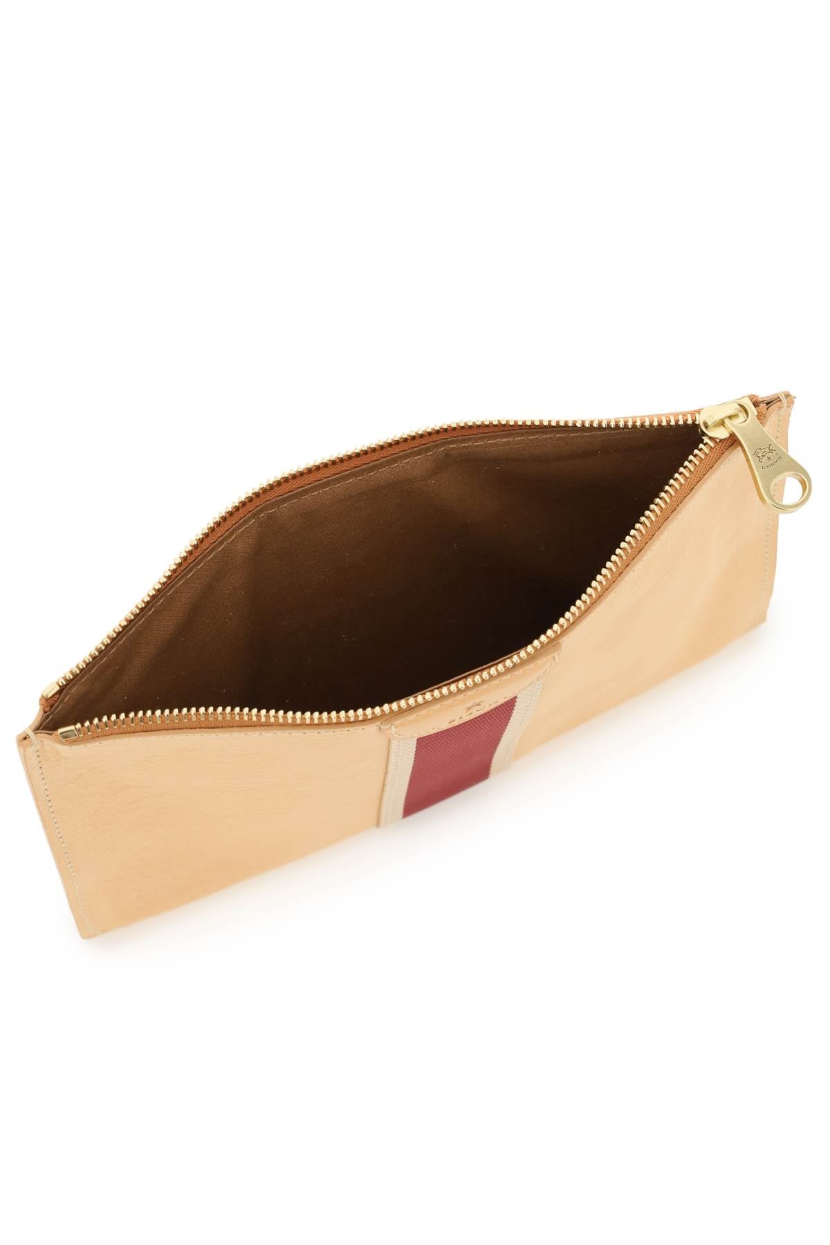 Il Bisonte Il bisonte leather pouch with ribbon