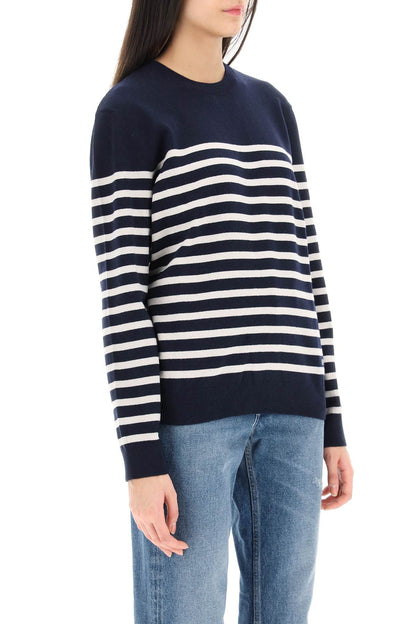 A.P.C. A.p.c. 'phoebe' striped cashmere and cotton sweater