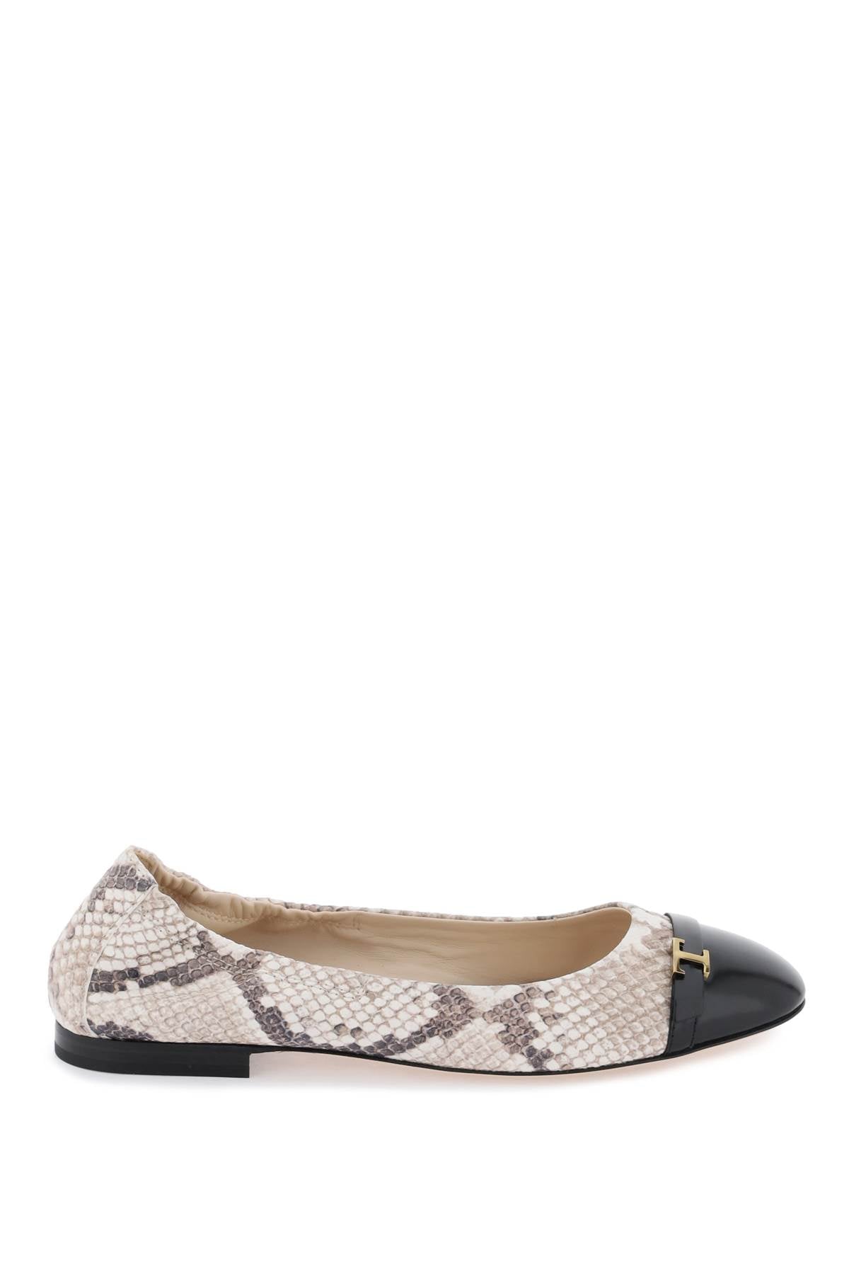 Tod'S Tod's snake-printed leather ballet flats